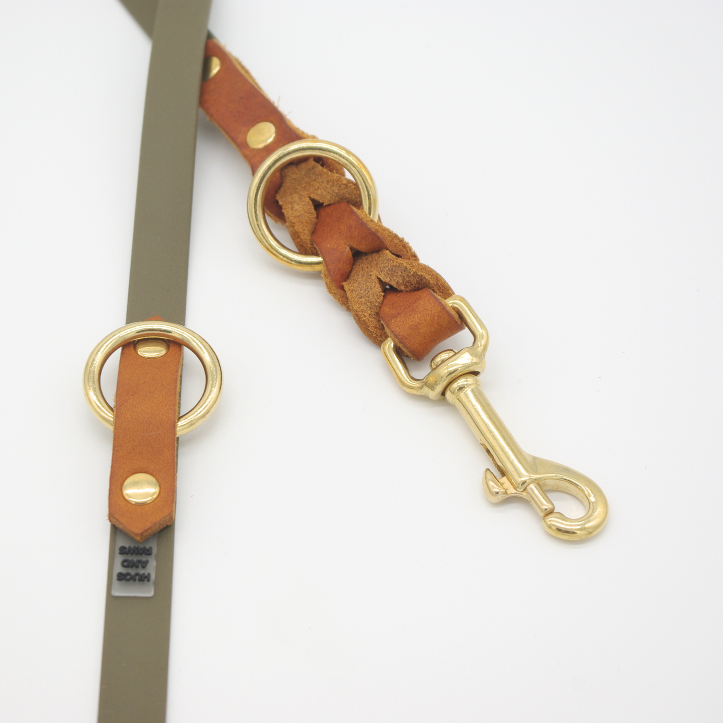 Fettleder Cognac-Biothane® Leine 16mm